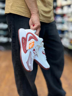 کتونی والیبال نایکی هایپر ست ۲ سفید قرمز یونیسکس مدل Nike Hyper Set 2